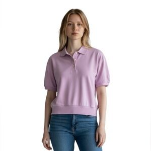 Everlane Top S Oversized Big Polo Purple